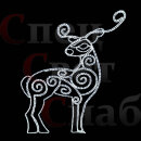 Светодиодное панно "Олень с узорами" 2м