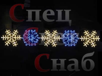 Световое панно снежинки