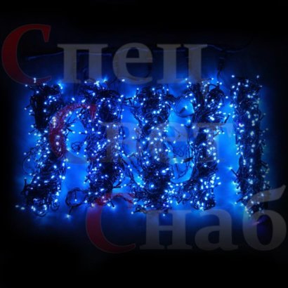 Гирлянда на деревья "Спайдер 5х20м". Синяя+Белая. Мерцающая