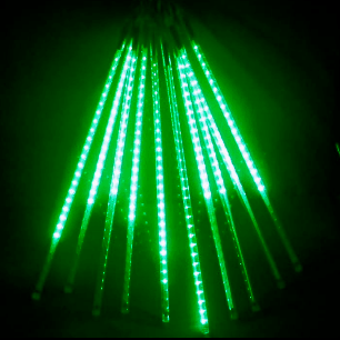 Гирлянда "Световые сосульки" Зеленые 2.4 м, 8 штук.