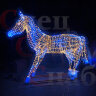 Уличная световая фигура 3D "Радужный Конь" 2х2.6м